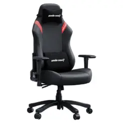 AndaSeat Luna PVC Leather Large Gaming Chair, Ergonomic Reclining, Computer Home Office Chair, Heavy Duty Neck & Back Lumbar Support - Black/Red - Free Shipping