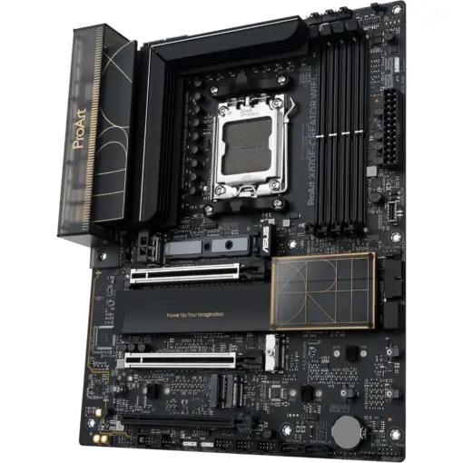 ASUS ProArt X870E-CREATOR WiFi AM5 ATX Motherboard, PCIe 5.0 x16 Slots, 16+2+2 Power Stages, DDR5, Dual USB4, 10 Gb & 2.5 Gb LAN, WiFi 7, Four M.2 Slots - Image 2