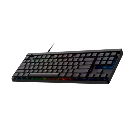 Logitech G515 TKL Low Profile Wired Gaming Keyboard, LIGHTSYNC RGB, Thin Tenkeyless Design, Double-Shot PBT Keycaps, Tactile Brown Mechanical Switches - Black