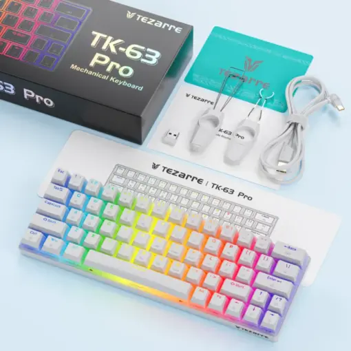 tezarre-tk63-pro-wireless-mechanical-gaming-keyboard-white