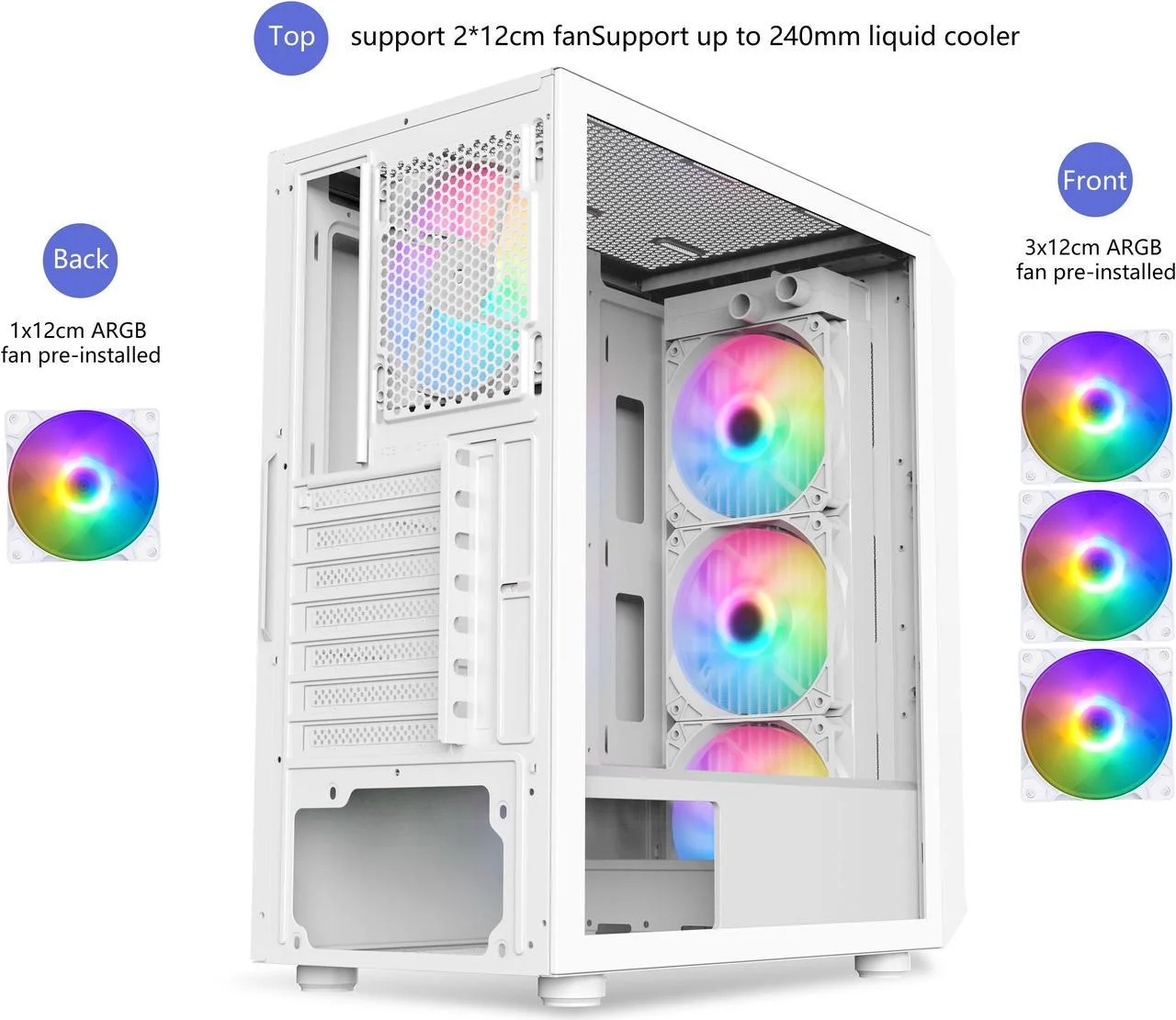 Sama 205a Tg Atx Mid Tower Gaming Computer Case