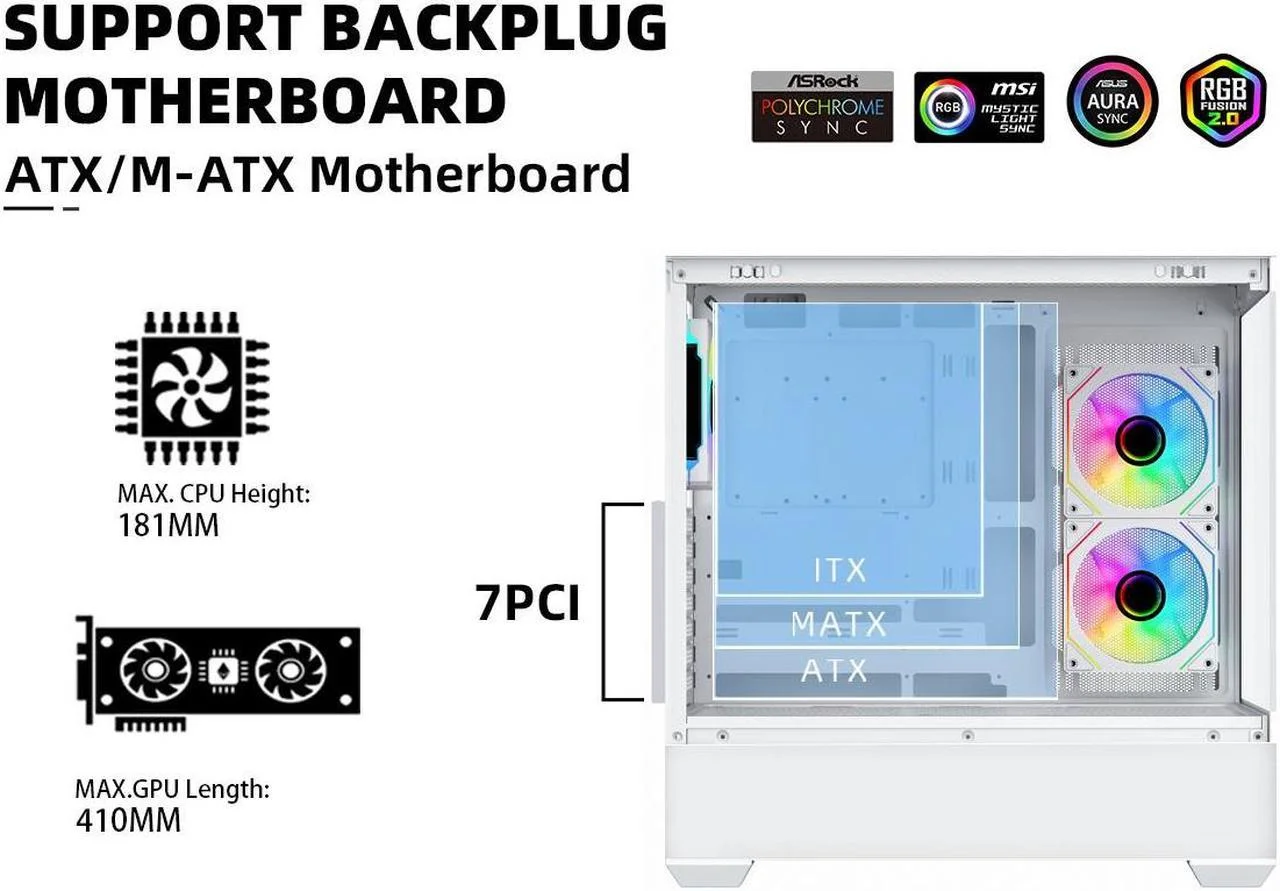 Sama Sv Atx Computer Gaming Pc Case Mid Tower