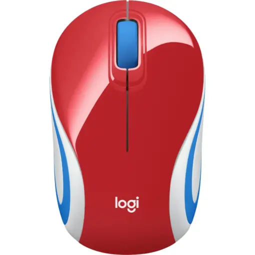 Logitech M187 Wireless Ultra Portable Mouse - Red