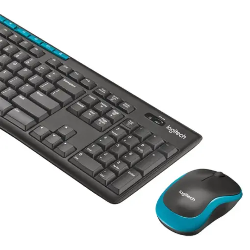 Logitech MK275 Wireless Keyboard & Mouse Combo - Black / Blue - Image 3