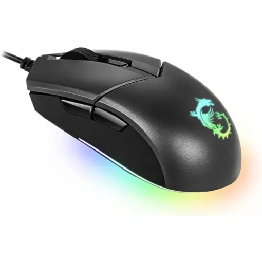 MSI Clutch GM11 Gaming Mouse, 5000 DPI, 10M Omron Switches, Optical Sensor, Symmetrical Ergonomic Design, RGB Mystic Light Compatible, PC/Mac - Graphite - Image 2