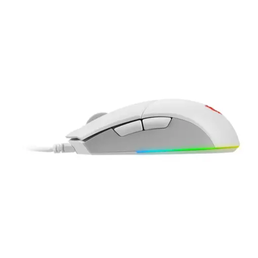 MSI Clutch GM11 Gaming Mouse, 5000 DPI, 10M Omron Switches, Optical Sensor, Symmetrical Ergonomic Design, RGB Mystic Light Compatible, PC/Mac - White - Image 2