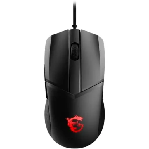 MSI Clutch GM41 Lightweight V2 Gaming Mouse, 16000 DPI Optical Sensor, Symmetrical, 60M+ Click OMRON Switches, 6-Buttons, 65g, FriXionFree Cable, 1ms Latency, RGB Mystic Light