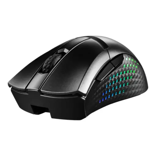 MSI Clutch GM51 Lightweight Wireless Gaming Mouse & Charging Dock, 26K DPI Optical Sensor, 2.4G & Bluetooth, 60M Omron Switches, Fast-Charging, 150Hr Battery, RGB, 5 Programmable Buttons, PC/Mac - Image 3