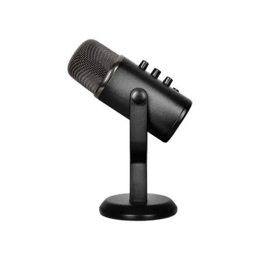 MSI IMMERSE GV60 Streaming Microphone, Plug & Play, 24bit/96kHz, 4D Pickup, For Singing, Podcasts, Interviews, Meetings, Gaming, Zero-latency, Built-in 3.5mm, 3m USB Cable, Dedicated Dials with Mic Mute Button - Image 2