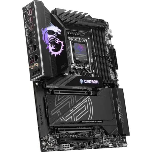 MSI MPG X870E Carbon WiFi AM5 DDR5 Gaming Motherboard (AMD Ryzen 9000/8000/7000 Series Processors, PCIe 5.0, M.2 Gen5, SATA 6Gb/s, USB 40Gbps, HDMI, Wi-Fi 7, Bluetooth 5.4, 5Gbps LAN, ATX) - Image 3