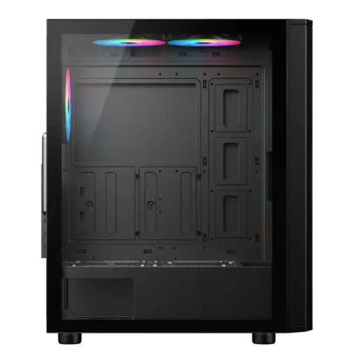 SAMA 3311B Tempered Glass ATX Mid Tower Gaming Case, 1x USB3.0, 2x USB2.0, 3x ARGB Fans Pre-Installed - Image 5