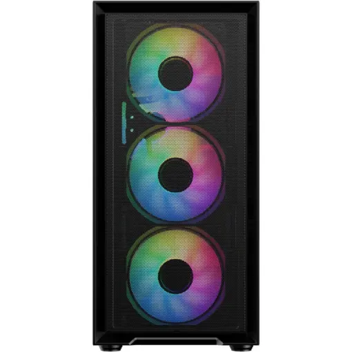 SAMA M203 Tempered Glass Micro ATX Mid Tower Gaming Computer Case w/ 4 × 120mm ARGB Fans Pre-Installed, Support 240mm Liquid Cooling at Top - Image 4