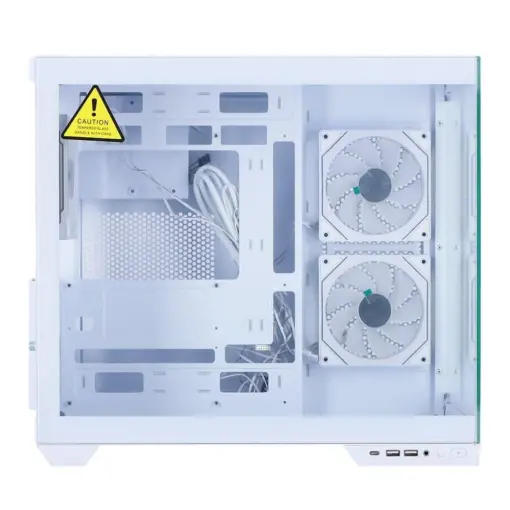 SAMA Neview A721 Tempered Glass ATX Airflow Mid Tower Gaming Computer Case, Back-plug Motherboard PC Case, 3 ×120mm ARGB Fans Pre-Installed - White - Image 3