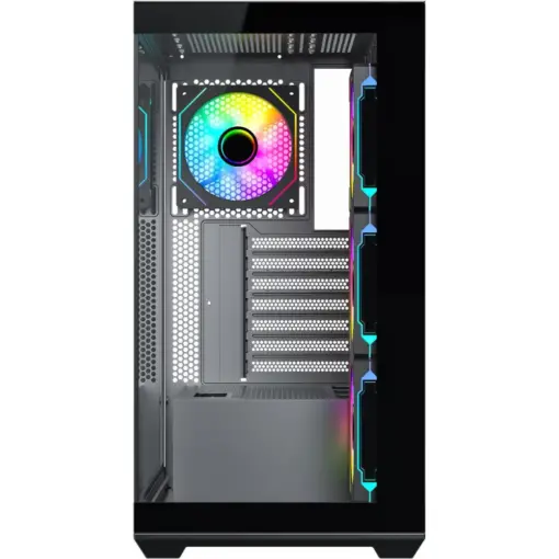 SAMA SV01 Mid Tower ATX Gaming PC Computer Case, 4 Addressable RGB Fans Pre-Installed, Tempered Glass Side Panel, Back Plug Motherboard Design - Image 2