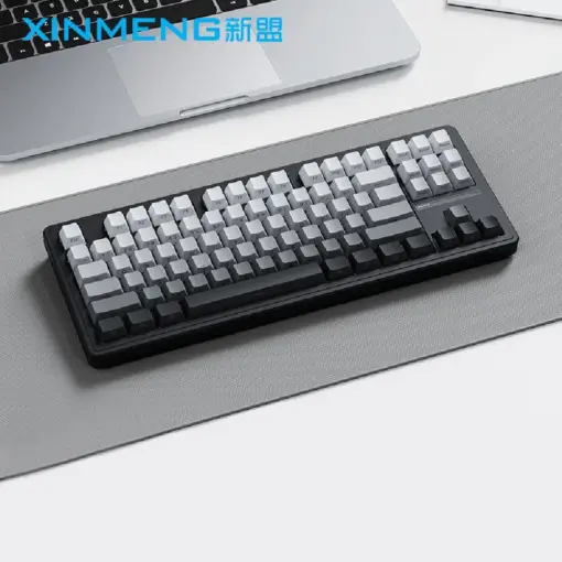 SAMA Xinmeng M87 Pro V2 RGB Customized Wireless Mechanical Keyboard, Tri-Mode (Wired, Wireless, Bluetooth) Gasket Hot Swappable, Windows/Mac Compatible - Gradient Black/Rocket Racoon