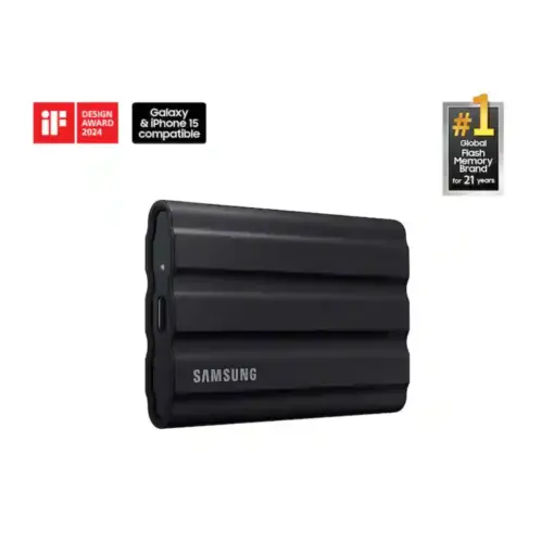 Samsung T7 Shield USB 3.2 Portable External SSD, Up to 1050MB/s - 2TB