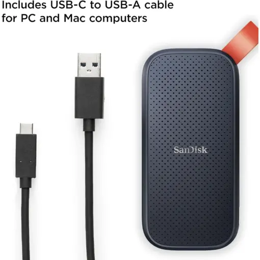 SanDisk E30 USB-C Portable External SSD, Up to 800MB/s - 1TB - Image 2