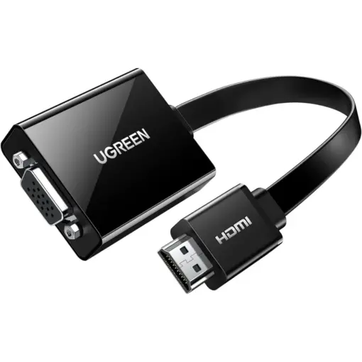 Ugreen 40248 Active HDMI to VGA Adapter with 3.5mm Audio Jack HDMI Male to VGA Female