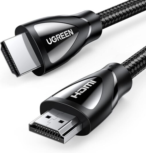 Ugreen 80403 HDMI 8K Male to Male Aluminum Alloy Shell Braided Cable - 2m