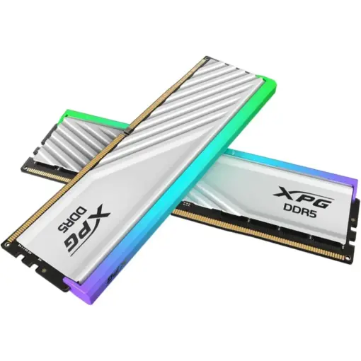 XPG Lancer Blade RGB DDR5 6000MHz CL30 32GB (2x16GB) PC5-48000 RAM 288-Pins UDIMM Desktop Memory Kit White Heatsink