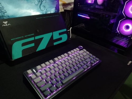 AULA F75 Pro Wireless Mechanical Keyboard, 75% Gasket Hot Swappable Custom Keyboard - Gradient Grey - LEOBOG Reaper Axis Switch photo review