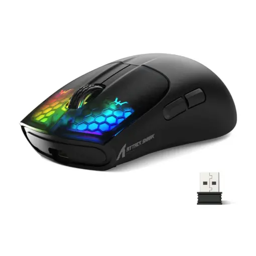 ATTACK SHARK X5 Aerox Ultralight Tri-mode Wireless Gaming Mouse - Black