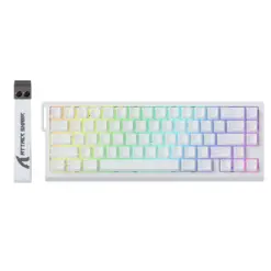 ATTACK SHARK X68 HE 60% Wired Gaming Keyboard Rapid Trigger - White Contours