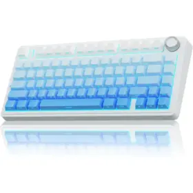 AULA F75 Pro Wireless Mechanical Keyboard,75% Gasket Hot Swappable Custom Keyboard - Gradient Blue