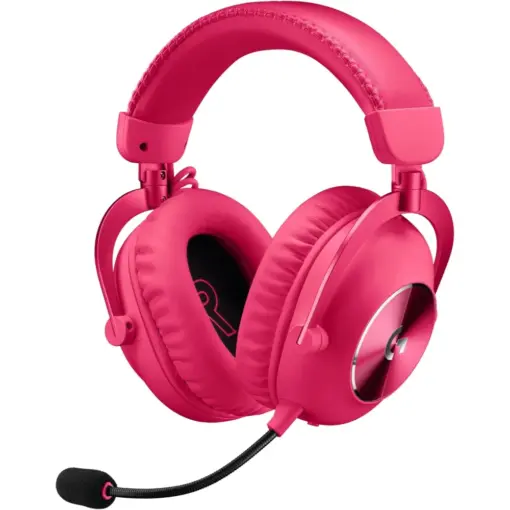 Logitech G PRO X 2 Lightspeed Wireless Gaming Headset, Detachable Boom Mic, 50mm Graphene Drivers, DTS:X Headphone 2.0, 7.1 Surround, Bluetooth/USB/3.5mm Aux, Compatible with PC, PS5, PS4, Nintendo Switch - Pink