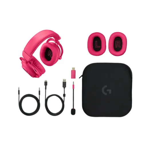 Logitech G PRO X 2 Lightspeed Wireless Gaming Headset, Detachable Boom Mic, 50mm Graphene Drivers, DTS:X Headphone 2.0, 7.1 Surround, Bluetooth/USB/3.5mm Aux, Compatible with PC, PS5, PS4, Nintendo Switch - Pink - Image 6