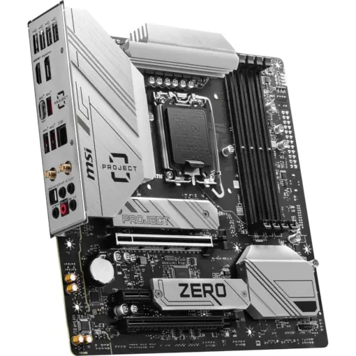 MSI B760M Project Zero WiFi Gaming Motherboard (Support 14th/13th/12th Gen Intel Processors, LGA 1700, DDR5, PCIe 5.0, M.2 Slots, 2.5Gbps LAN, USB 3.2 Gen2, HDMI/DP, Wi-Fi 6E, Bluetooth 5.3, mATX) - Image 5