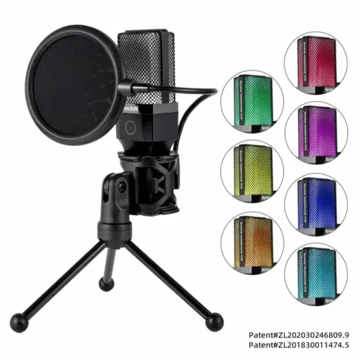 Redragon GM212 Adne RGB Streaming Microphone with Pop Filter - Image 2