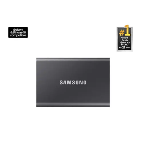 Samsung T7 USB 3.2 Portable External SSD, Up to 1050MB/s - 1TB