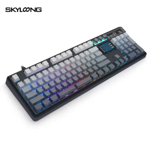 SKYLOONG GK104Pro Dual-Screen Tri-mode Wireless RGB Mechanical Keyboard - Twilight