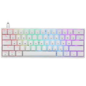 Skyloong GK61 White Tri-mode Wireless RGB Mechanical Keyboard - Yellow Switches