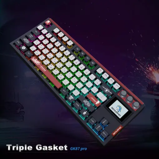 SKYLOONG GK87 Pro Wireless Mechanical Keyboard with TFT Screen - Spartan