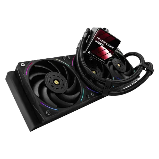 Thermalright Frozen Vision 360 ARGB 360mm AIO Liquid CPU Cooler, IPS LCD Screen - Black