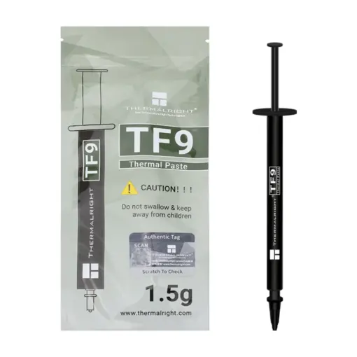 Thermalright TF9 1.5g Thermal Grease, The High Performance Thermal Paste for Cooling All Processors, Heat Sink Paste High Durability 1.5W/m. Graphics Cards and Heat Sinks in Computers and Consoles