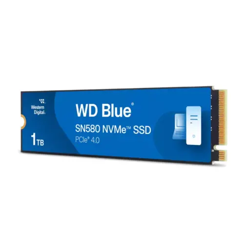 Western Digital 1TB WD Blue SN580 WDS100T3B0E NVMe SSD - Gen4 x4 PCIe 16Gb/s, M.2 2280, Up to 4,150 MB/s - Image 2