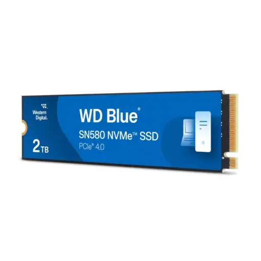 Western Digital 2TB WD Blue SN580 WDS200T3B0E NVMe SSD - Gen4 x4 PCIe 16Gb/s, M.2 2280, Up to 4,150 MB/s - Image 2