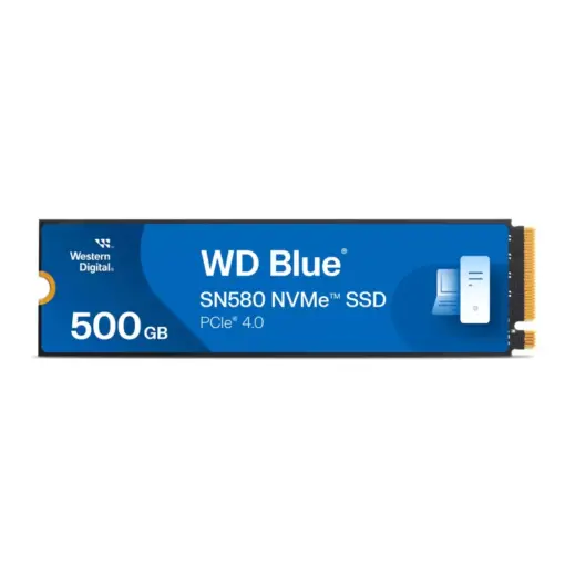 Western Digital 500GB WD Blue SN580 WDS500G3B0E NVMe SSD - Gen4 x4 PCIe 16Gb/s, M.2 2280, Up to 4,150 MB/s