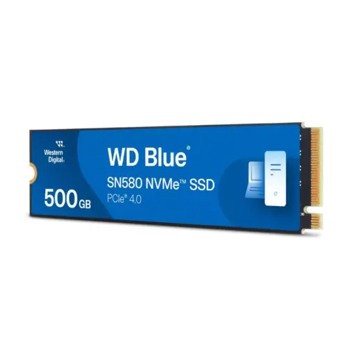 Western Digital 500GB WD Blue SN580 WDS500G3B0E NVMe SSD - Gen4 x4 PCIe 16Gb/s, M.2 2280, Up to 4,150 MB/s - Image 2