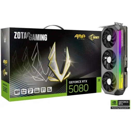 ZOTAC GAMING GeForce RTX 5080 AMP Extreme INFINITY 16GB GDDR7 Graphics Card