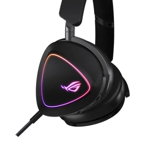 ASUS ROG Delta II (A701) Wireless Gaming Headset, BT/ROG SpeedNova 2.4GHz/3.5mm, 50mm Titanium-Plated Drivers, 10mm Super-Wideband Mic, 110HR Battery, DualFlow Audio, Compatible with PC/Switch/PS5/Xbox - Image 2