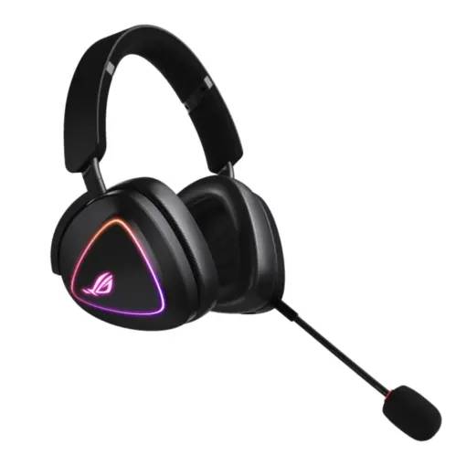 ASUS ROG Delta II (A701) Wireless Gaming Headset, BT/ROG SpeedNova 2.4GHz/3.5mm, 50mm Titanium-Plated Drivers, 10mm Super-Wideband Mic, 110HR Battery, DualFlow Audio, Compatible with PC/Switch/PS5/Xbox - Image 3