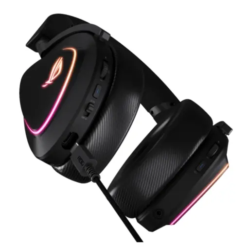 ASUS ROG Delta II (A701) Wireless Gaming Headset, BT/ROG SpeedNova 2.4GHz/3.5mm, 50mm Titanium-Plated Drivers, 10mm Super-Wideband Mic, 110HR Battery, DualFlow Audio, Compatible with PC/Switch/PS5/Xbox - Image 5