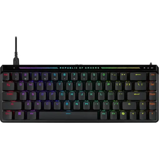 ASUS ROG Falchion Ace HFX 65% Gaming Keyboard with ROG HFX Magnetic Switches, Rapid Trigger Toggle, 8000Hz Polling Rate, Three-layer Dampening Foam, Silicone Gasket Mount, Touch Panel and Protective Cover