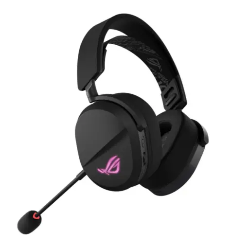 ASUS ROG Pelta (A501) Wireless Gaming Headset, BT/ROG SpeedNova 2.4GHz/USB-C, Lightweight 309g, 50mm ROG Titanium-Plated Drivers, 10mm Super-Wideband Mic, RGB, 70HR Battery, Compatible with PC/Switch/PS5 - Image 2