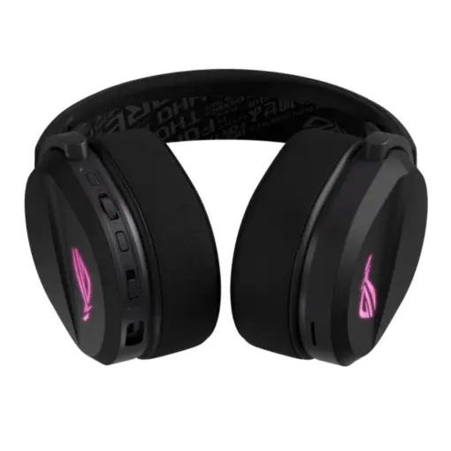 ASUS ROG Pelta (A501) Wireless Gaming Headset, BT/ROG SpeedNova 2.4GHz/USB-C, Lightweight 309g, 50mm ROG Titanium-Plated Drivers, 10mm Super-Wideband Mic, RGB, 70HR Battery, Compatible with PC/Switch/PS5 - Image 3