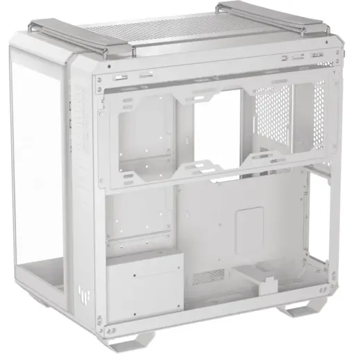 ASUS TUF Gaming GT502 Horizon ATX Mid-Tower Gaming Case, Boundless Panoramic Design, Dual-Chamber, Independent CPU and GPU Cooling Zones, Tool-Free Side Panels, 10Gbps Type-C Front Panel - White - Image 6